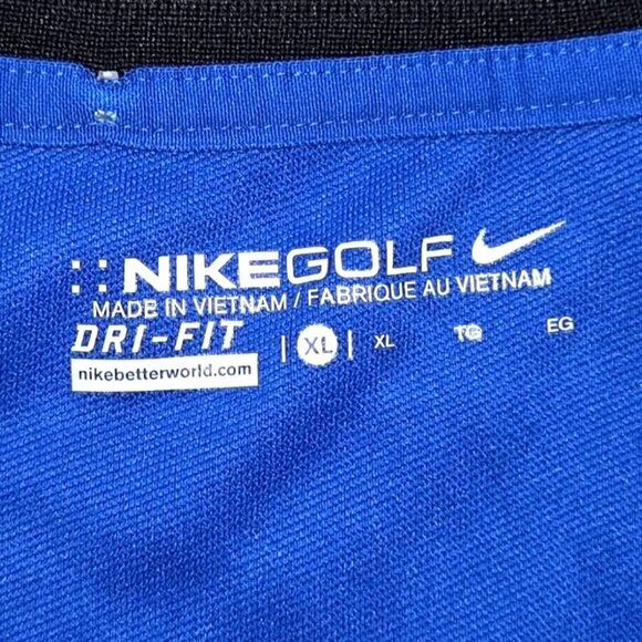 Nike Golf Dri-Fit Moisture Wicking 1/4 Zip Sweatshirt Royal Blue Men's Size XL - Picture 9 of 10